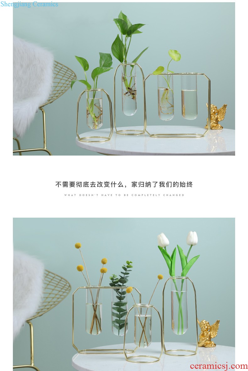 Nordic ceramic art element embryo vase furnishing articles TV ark simulation flower arranging flowers dried flowers contracted sitting room floret