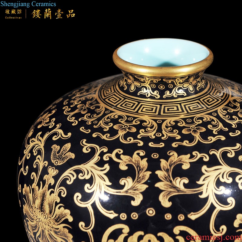 Jingdezhen imperial kiln chinaware imitation qianlong enamel paint around flowers sweet grain double ears and sitting room collection furnishing articles