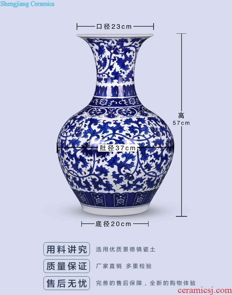 Jingdezhen ceramics furnishing articles TV ark blue and white porcelain vase and the new Chinese style household flower arrangement sitting room adornment