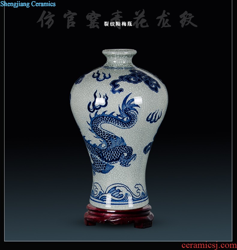 Jingdezhen ceramics POTS red apple storage tank is a thriving business place large sitting room adornment marriage