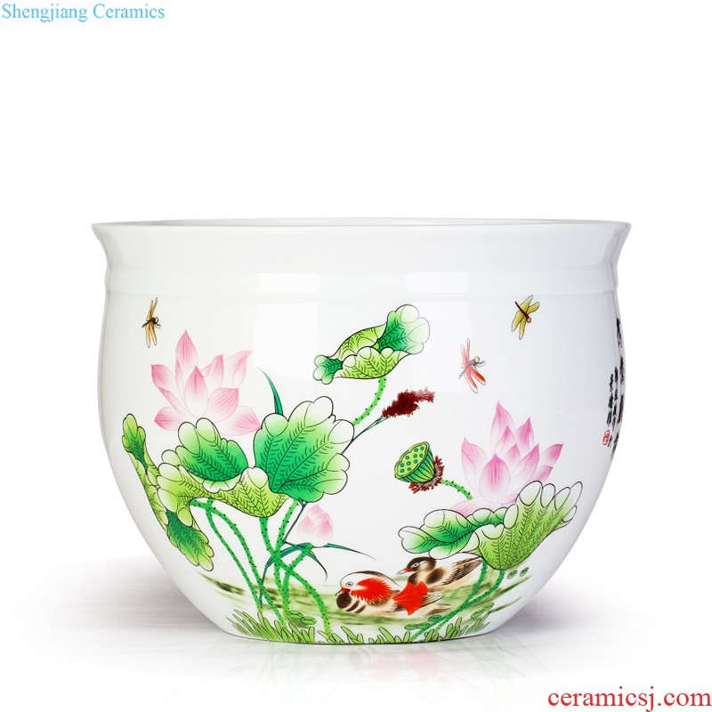 Bj7 merry Jingdezhen aquarium vase base High base