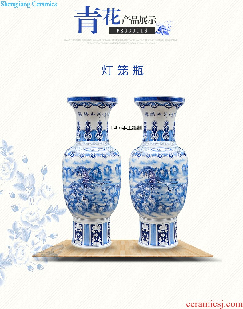 Cb105 jingdezhen ceramics glaze of large crystal vase in modern Chinese style home sitting room adornment is placed