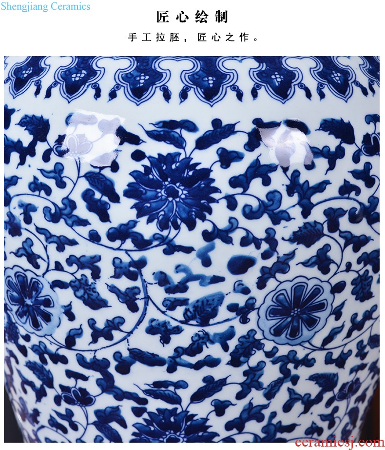 Jingdezhen chinaware bottle plum modern blue and white porcelain vase Chinese flower arranging home decoration sitting room TV ark furnishing articles