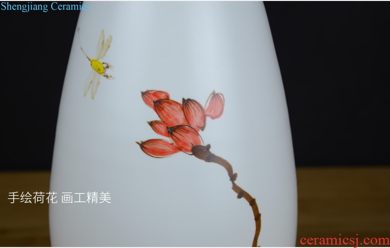 Jingdezhen ceramics glaze crystal vase flower arranging flowers sitting room, the new Chinese style household adornment handicraft furnishing articles