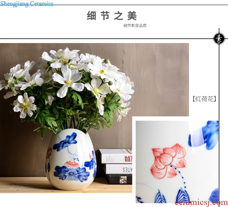 Classic blue and white porcelain vase cb32 jingdezhen ceramics sitting room adornment is placed the general tank storage tank caddy