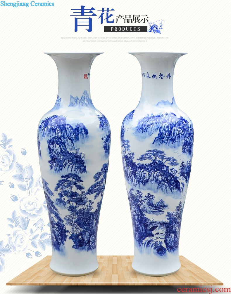 Jingdezhen ceramic masters hand-painted master powder enamel vase flower arranging gall bladder sitting room porch decoration handicraft furnishing articles