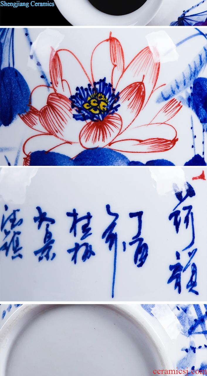 Jingdezhen ceramics hand-painted color ink every year more than the French vase hotel family sitting room adornment is placed