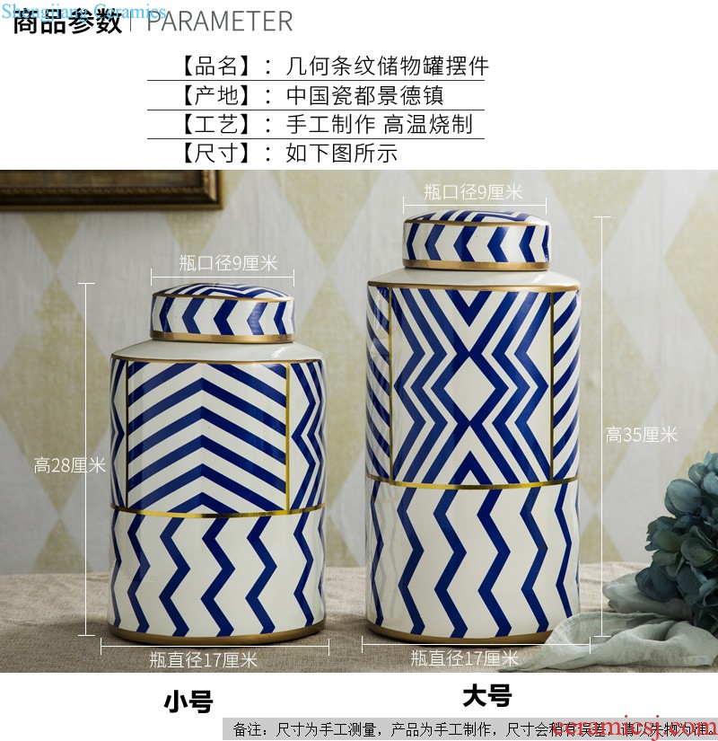 European ceramic vase furnishing articles sitting room dry flower arranging flowers light modern American luxury home TV ark hotel decoration