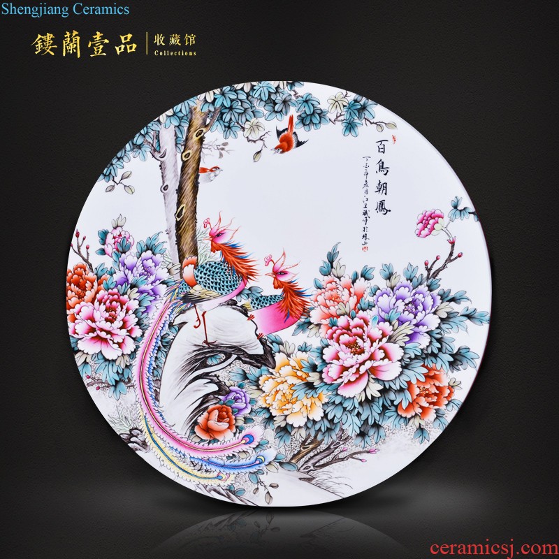 Jingdezhen ceramics hand-drawn characters hang a picture to Chinese style household adornment metope ceramic plate sitting room sofa background wall paintings