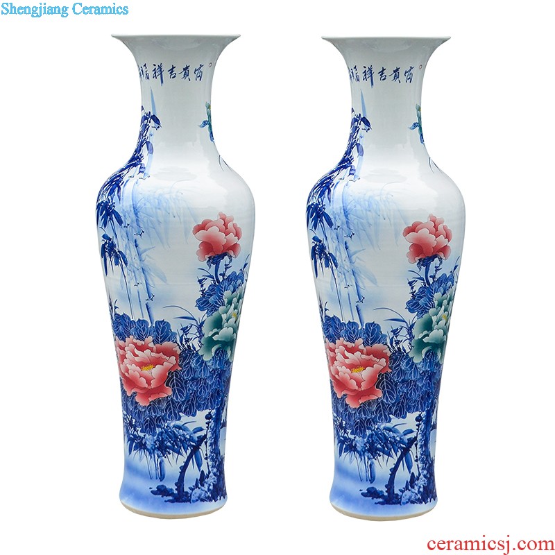 Jingdezhen ceramics of large Chinese style antique hand-painted imitation Ming blue and white porcelain vase sitting room adornment high furnishing articles