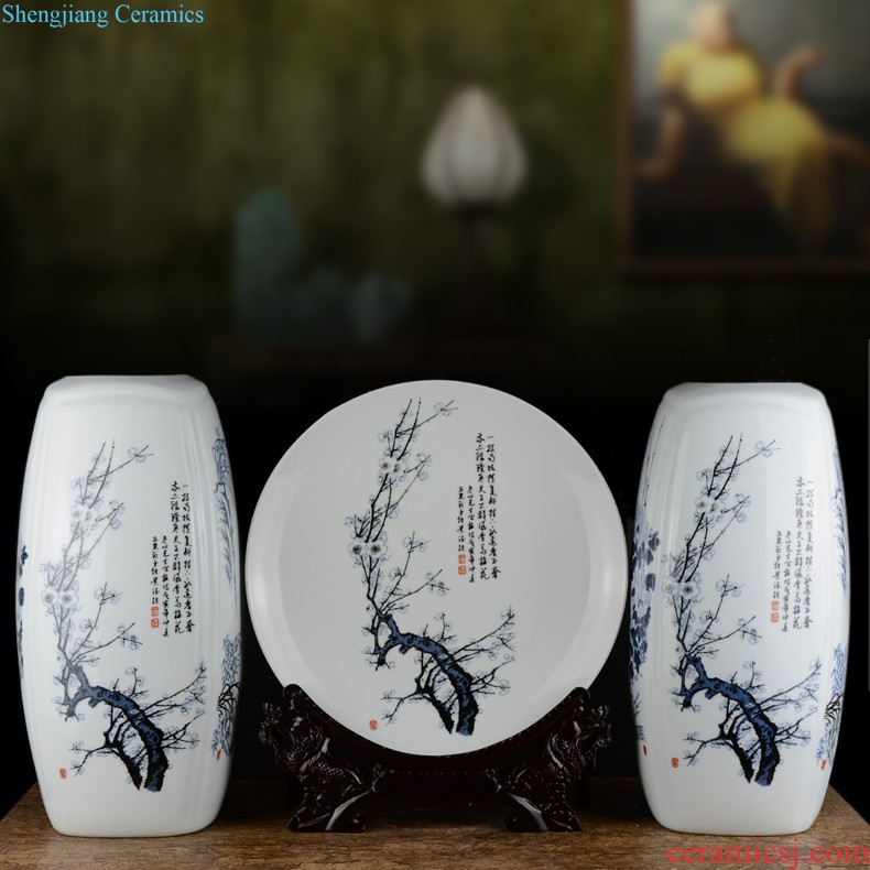 Jingdezhen ceramics Small vase of the sitting room porch wine rich ancient frame furnishing articles crafts flower decorations