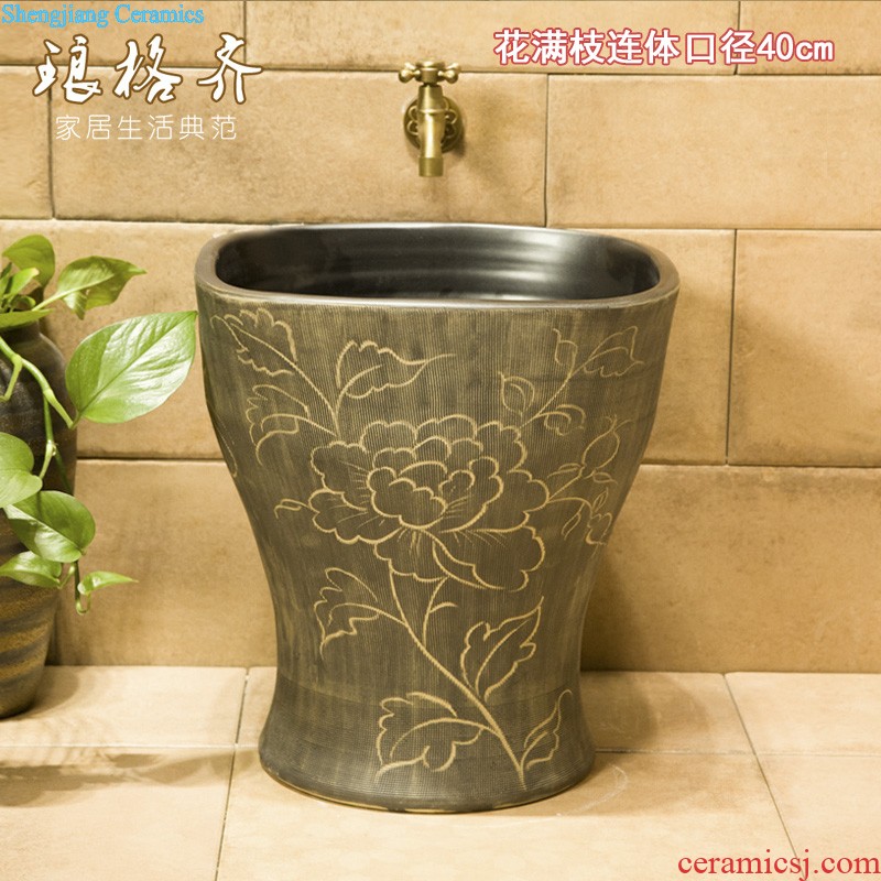 Koh larn, qi induction integrated urinal stall urinal ceramics art the urinal large-sized golden flowers and elegant