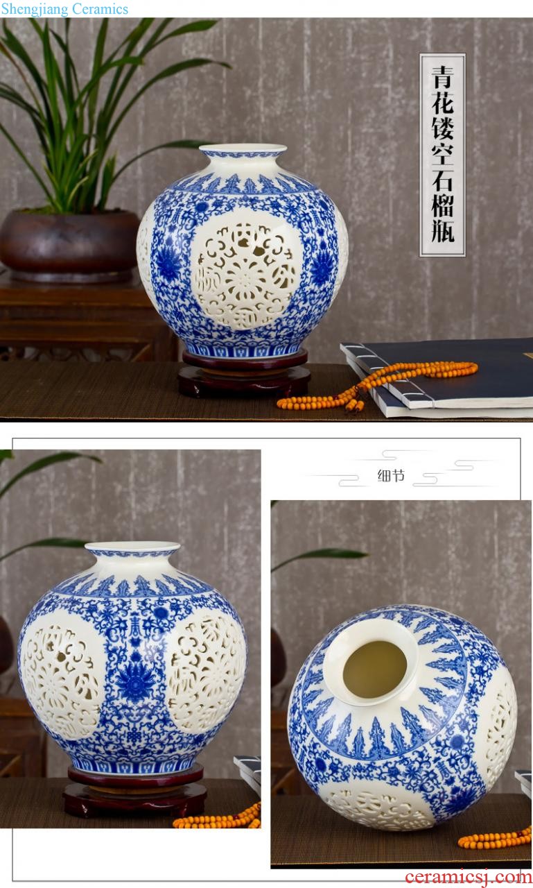 Jingdezhen ceramic vase furnishing articles porcelain vases, ceramic flower arranging flowers sitting room is contemporary and contracted household adornment