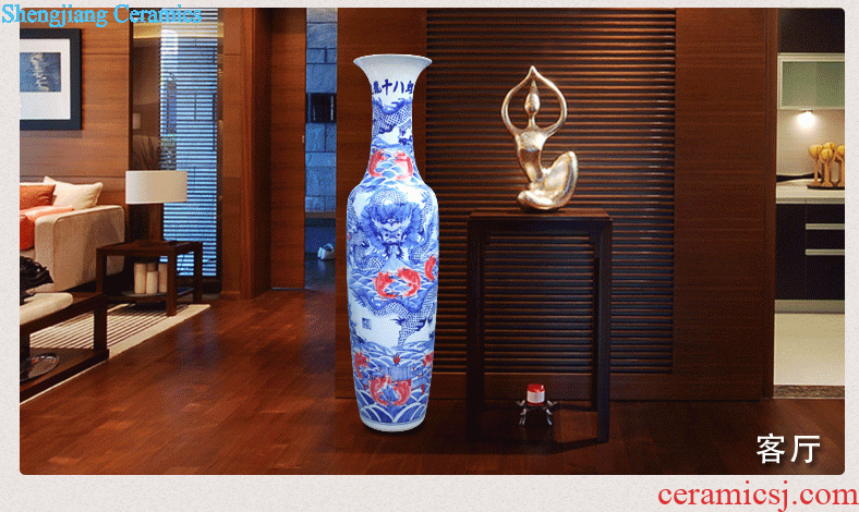 Jingdezhen ceramic famille rose 113 phoenix peony modern landing big bottle of home sitting room hotel decoration