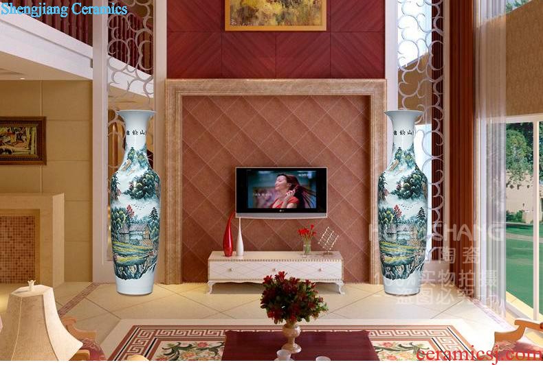 Jingdezhen ceramic hand-painted peony of large vases, sitting room of Chinese style household hotel courtyard decorations furnishing articles