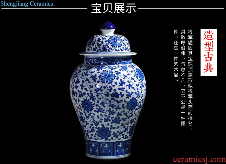 Light modern european-style luxury ceramic vase American model room household soft adornment furnishing articles sitting room dry flower arranging flowers