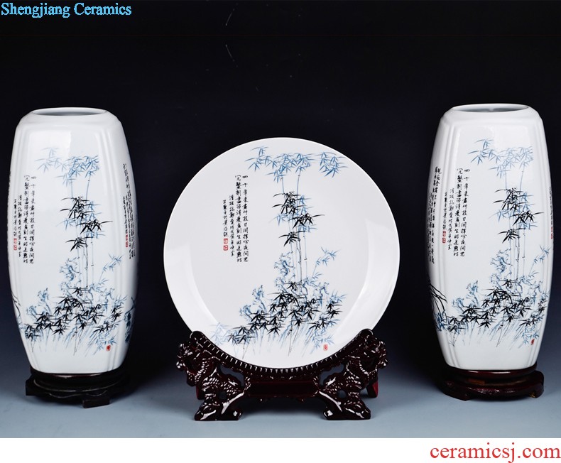 Jingdezhen chinaware bottle gourd of blue and white porcelain vase Z051 furnishing articles rich ancient frame of Chinese style sitting room adornment arts and crafts