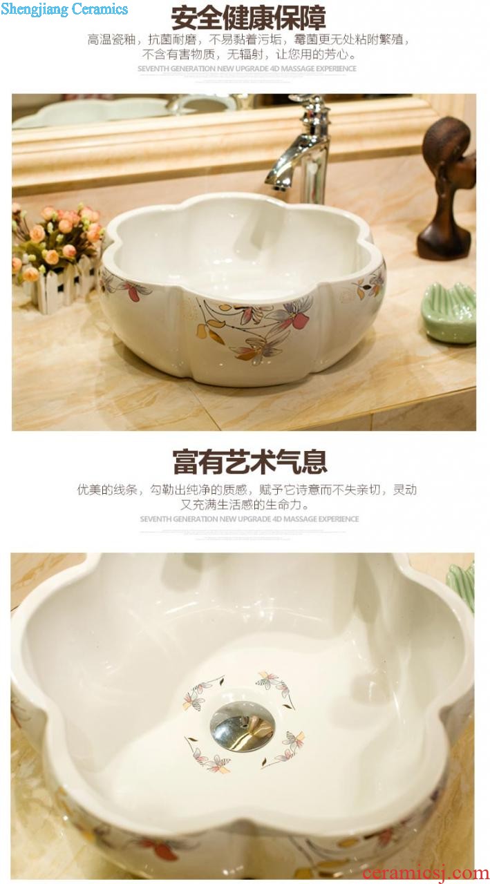 Koh larn tile neat package mail archaize of jingdezhen ceramic art basin of the basin that wash a face lavatory basin A060 on stage