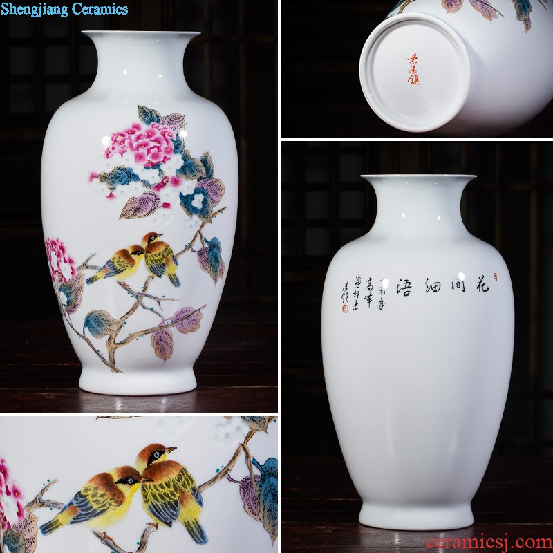 Jingdezhen ceramics hand-painted blue and white porcelain vases, flower arrangement furnishing articles of Chinese style thin foetus home sitting room adornment ornament