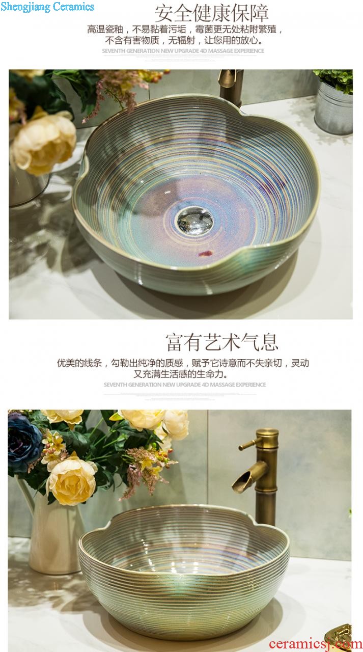 Koh larn lattice, jingdezhen ceramic toilet stage basin sink basin art lavatory waist drum lobules