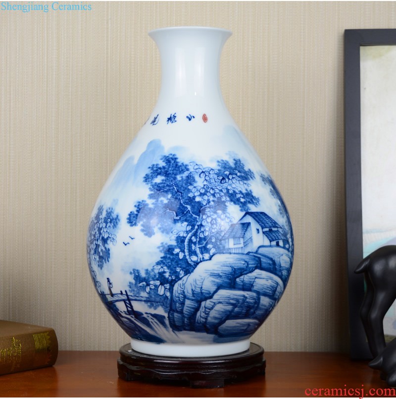 Jingdezhen ceramic vase furnishing articles sitting room european-style contracted Nordic style dry flower arranging flowers household soft adornment