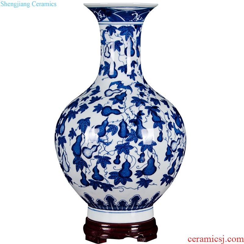 Hg23 jingdezhen ceramics water point pen container four treasures of the study room home desk of peach blossom decoration indoor furnishing articles