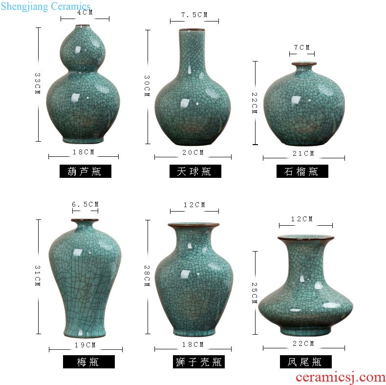 Jingdezhen ceramic vase furnishing articles variable blue porcelain creative living room flower arranging flowers, Chinese style household decorations