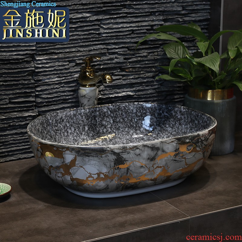 Basin of northern Europe on rural contracted large art ceramic oval sink on the sink