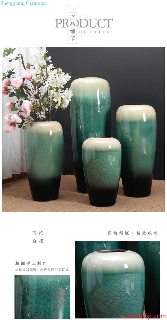 Jingdezhen ceramic gold-plated handmade ceramic stool in shoes stool household creative square stool six edge round adornment in shoes