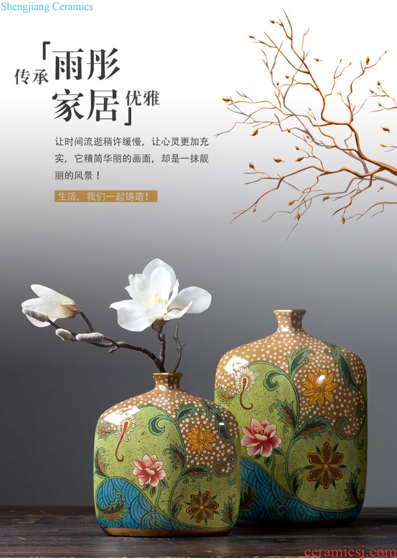 Dry jingdezhen ceramic vases, contemporary and contracted sitting room TV ark adornment furnishing articles table hydroponic flowers