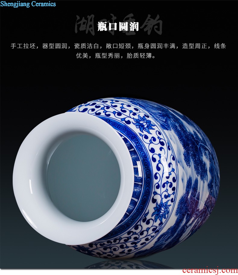 Ceramic film green hollow vase European modern furnishing articles household act the role ofing is tasted sitting room adornment handicraft decoration hc - 075