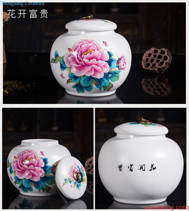 Jingdezhen ceramics China red vases, flower arrangement home sitting room small porcelain furnishing articles h1 wedding decorations