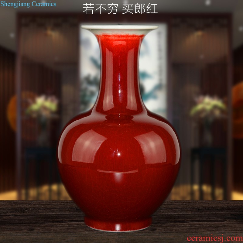 Cixin qiu - yun jingdezhen ceramics celebrity hand-painted powder enamel vase boutique sitting room home rich ancient frame adornment furnishing articles