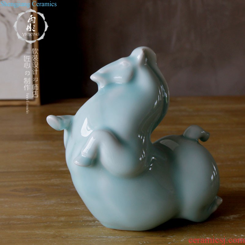 The rain tong household Jingdezhen ms manual variable glaze ceramic tea pot ceramic tea pot tea caddy