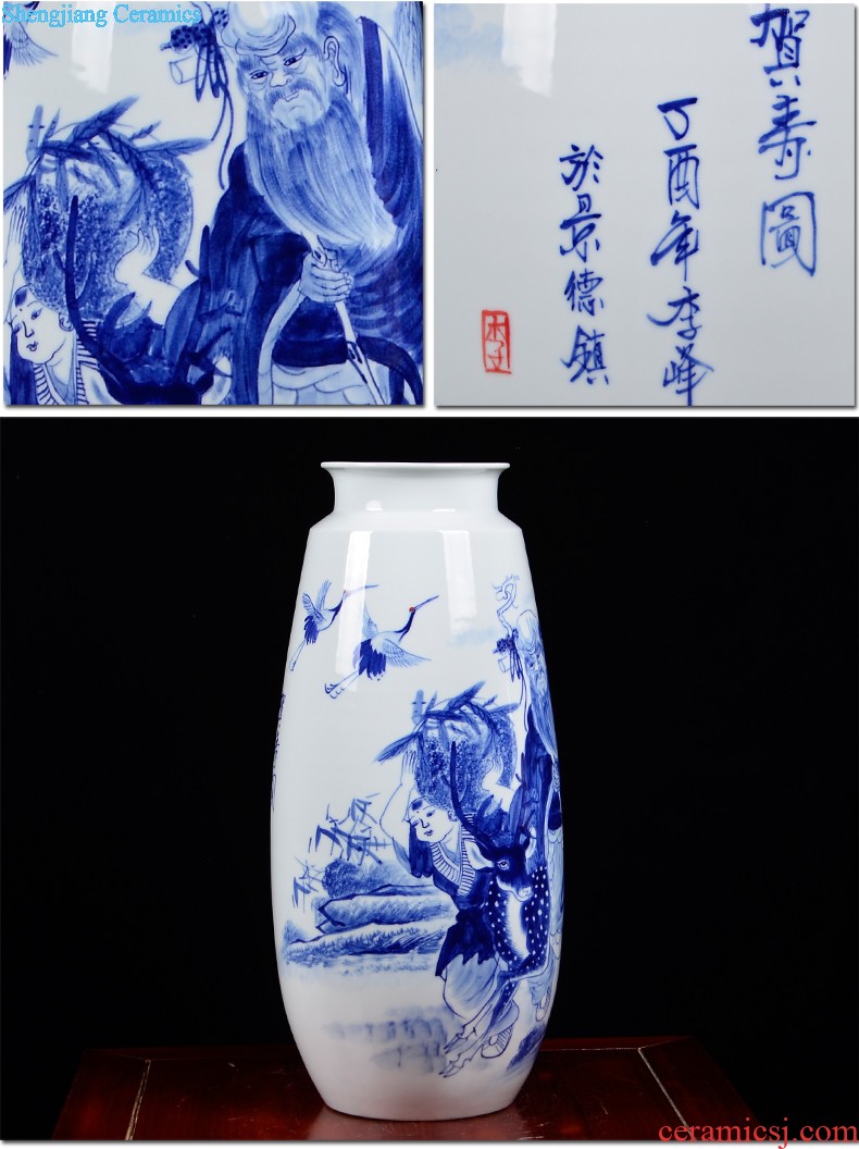 F001 jingdezhen ceramics China red tail bottle of large vase hotel furnishing articles sitting room adornment handicraft