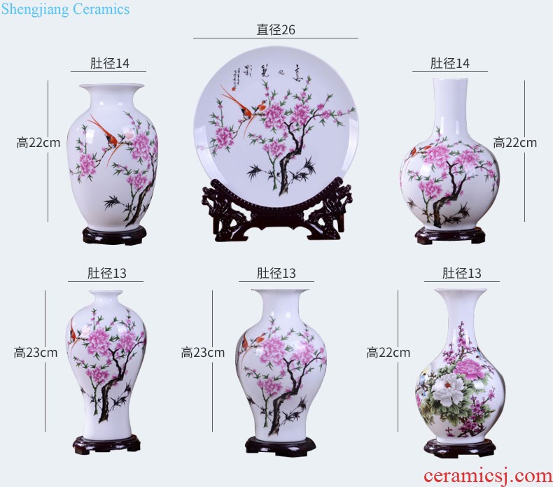 Blue and white porcelain vase furnishing articles sitting room flower arranging Chinese jingdezhen ceramics hand-painted antique porcelain home decoration