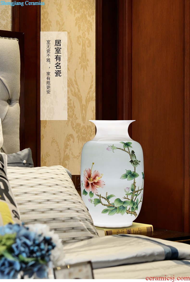 Cb72 jingdezhen ceramics vase furnishing articles mountains xiuse three-piece home sitting room adornment handicraft arranging flowers