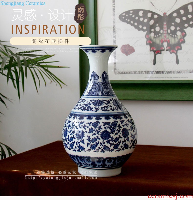 The rain tong household porcelain | hand Jingdezhen ceramics space wall-mounted home furnishing articles Rockery wall act the role ofing porcelain