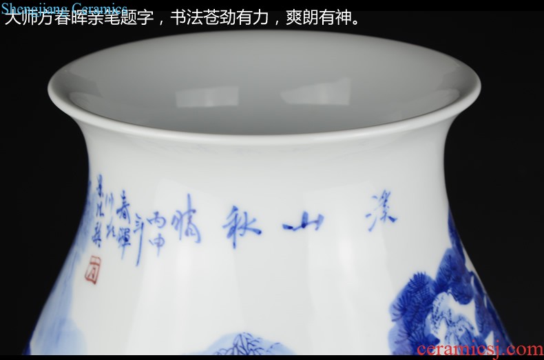 Jingdezhen ceramics archaize general pot vase model living room household soft adornment is placed large Chinese style