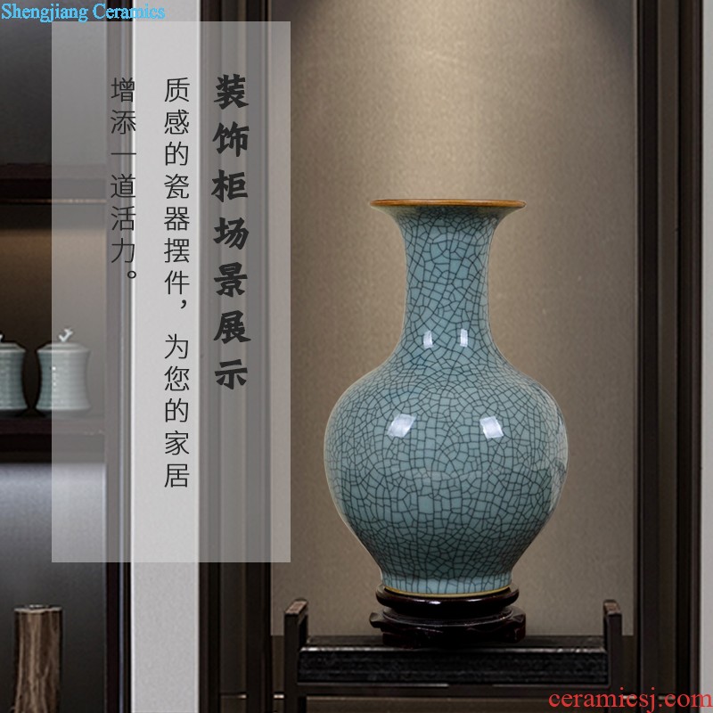 Jingdezhen ceramics flower arrangement of blue and white porcelain vase household adornment office furnishing articles little sitting room handicraft b9