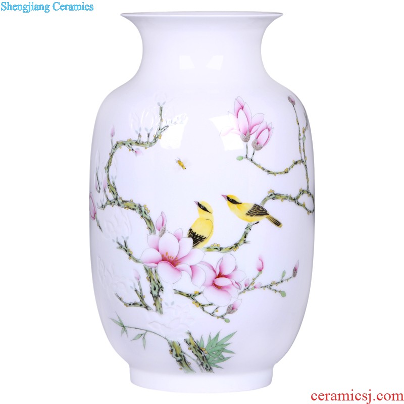 Jingdezhen ceramic hand-painted antique vase The bucket of floral organ The sitting room TV ark flower arranging mesa place ornament