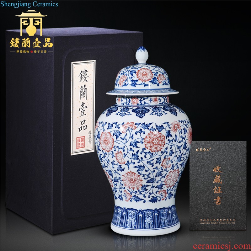 Jingdezhen blue and white f-fook gourd vases home sitting room hand antique ceramics craft ornaments furnishing articles