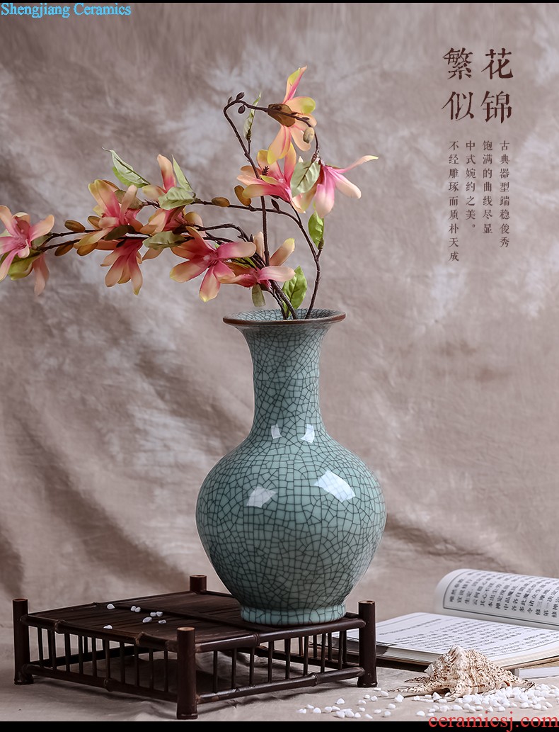 Jingdezhen ceramics Lrene hand-painted peony flowers very beautiful vase Vogue to live in the sitting room furnishing articles