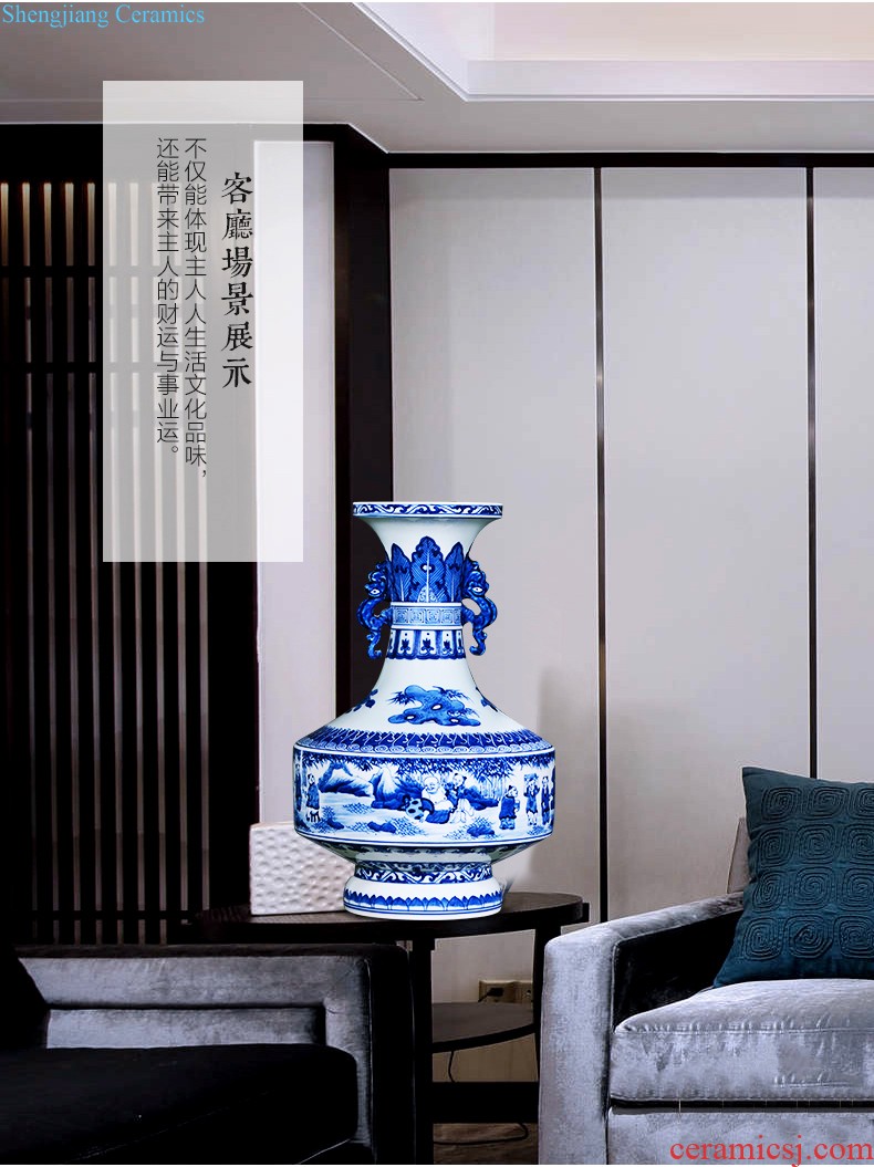 Jingdezhen ceramics general furnishing articles hand-painted storage tank of blue and white porcelain jar of home decoration porcelain jar tea pot