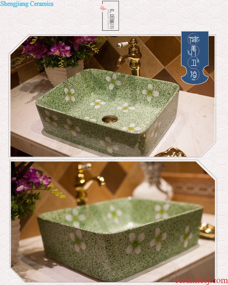 M the basin ceramic toilet lavabo that defend bath lavatory art on stage Hand-painted gold flower