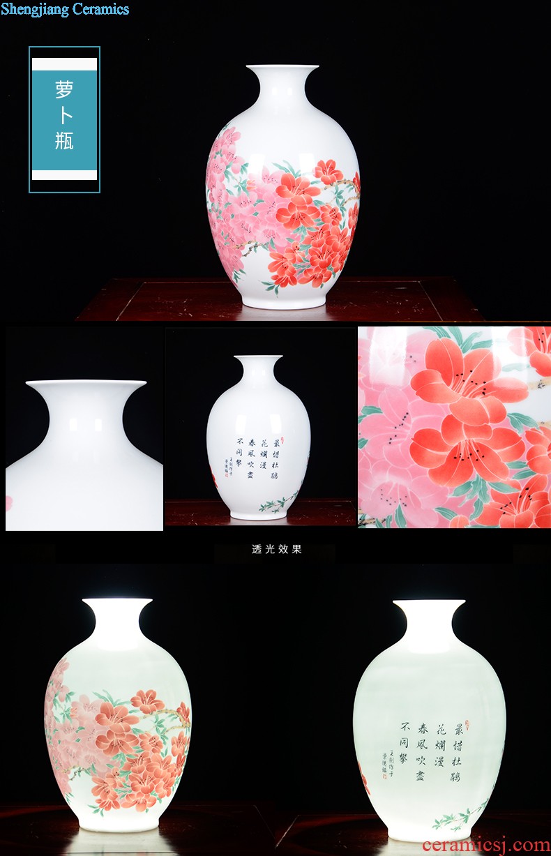 Famous master of jingdezhen ceramics vases, flower arranging Chinese style is contemporary and contracted household wine sitting room adornment is placed