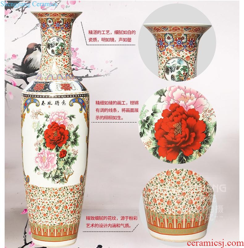 Hand-painted splendid was the French antique vase of blue and white porcelain of jingdezhen ceramics villa place large living room