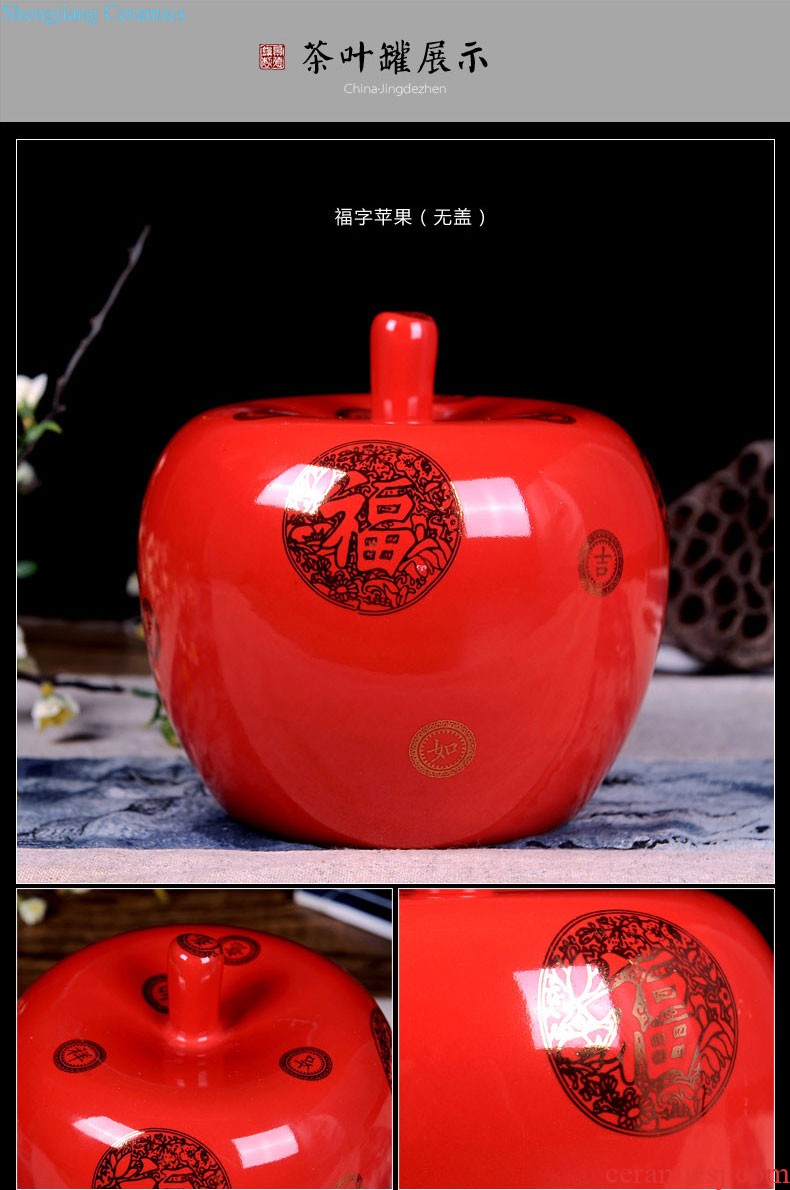 Jingdezhen ceramics China red longfeng f egg vase furnishing articles sitting room put vase modern home decoration