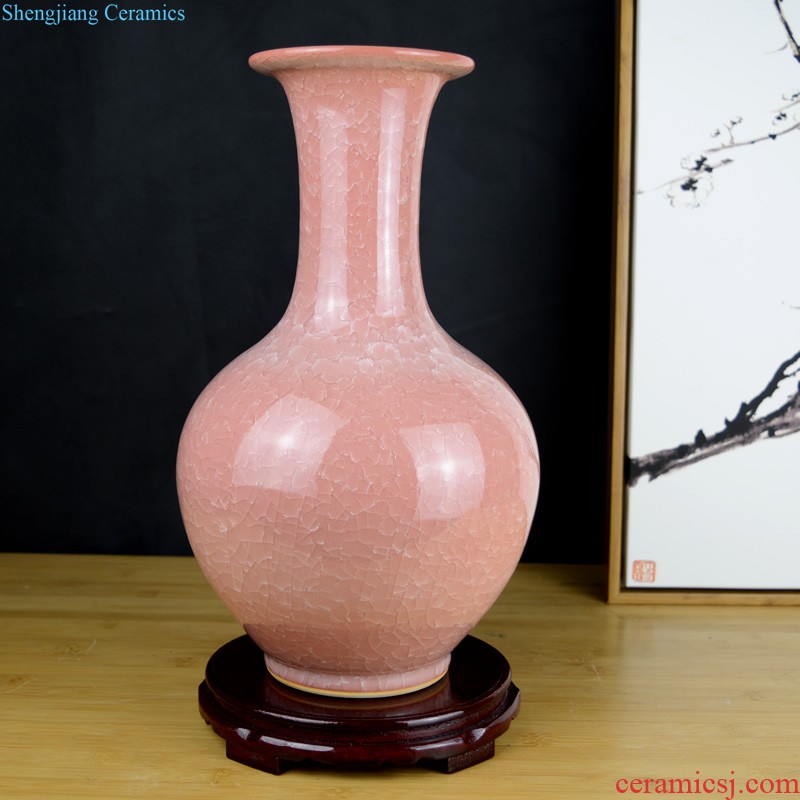 Jingdezhen ceramics powder enamel annunciation The vase of modern Chinese style living room decoration home wine ark adornment furnishing articles