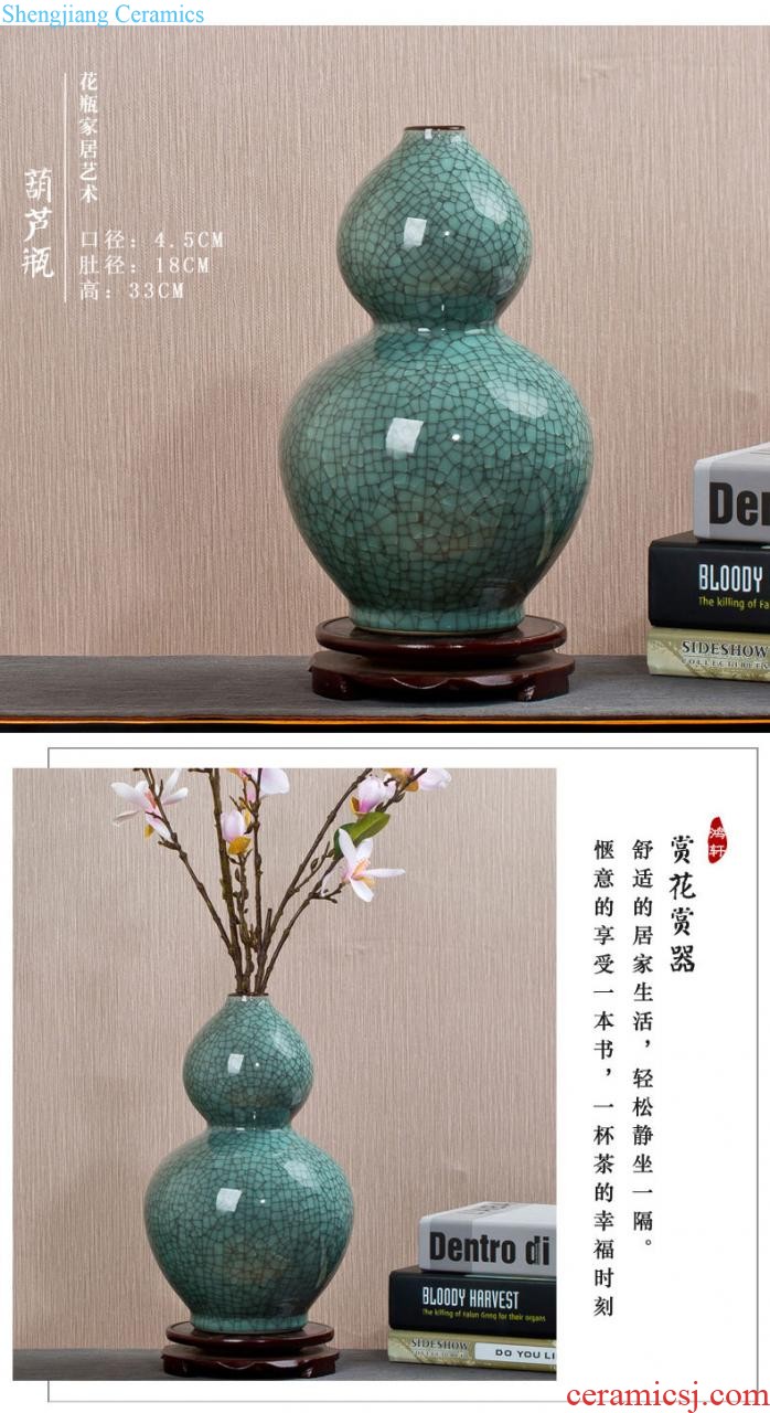 Jingdezhen ceramic vase furnishing articles variable blue porcelain creative living room flower arranging flowers, Chinese style household decorations